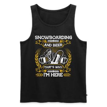 Snowboard Snowboarder Snowboarding - Men's Premium Organic Tank Top - black - Front - AI Model Male 178 light (178cm)