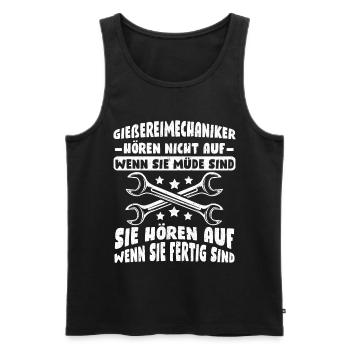Gießereimechaniker Eisengießer Gießer - Männer Premium Bio Tank Top - Schwarz - Vorne - Michal (187cm)