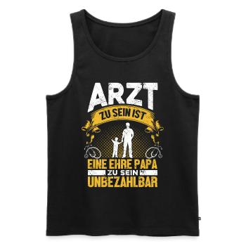 Arzt Doktor Facharzt Mediziner - Männer Premium Bio Tank Top - Schwarz - Vorne - Michal (187cm)