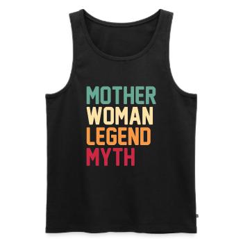 Mama Mutter Mami Muttertag - Männer Premium Bio Tank Top - Schwarz - Vorne - Michal (187cm)