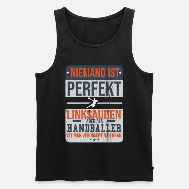Handball - Männer Premium Bio Tank Top - Schwarz