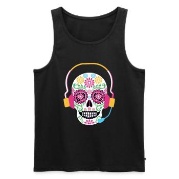 Emergency dispatcher 112 Ambulance Fire Brigade - Men's Premium Organic Tank Top - black - Front - Michal (187cm)