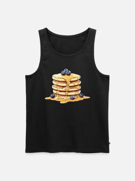 Blueberrie Pfannkuchen - Männer Premium Bio Tank Top - Schwarz