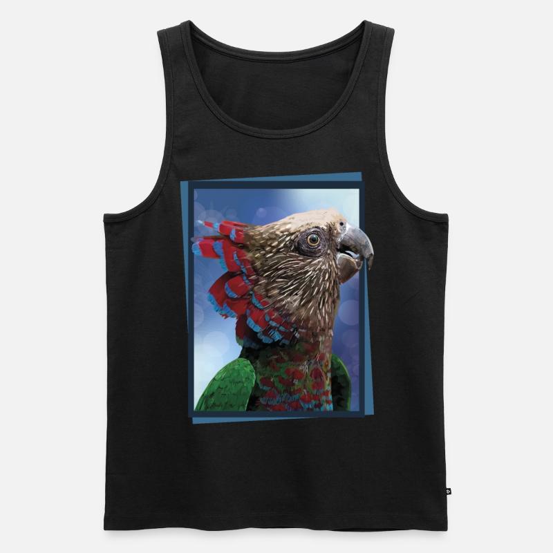 Der Cacique-Papagei - Männer Premium Bio Tank Top - Schwarz