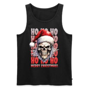 Christmas Skull Skull Horror Creepy - Men's Premium Organic Tank Top - black - Front - Michal (187cm)