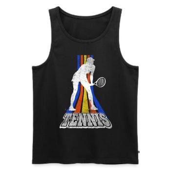 Tennis Tennis Player Woman Sport Match Club Fan - Men's Premium Organic Tank Top - black - Front - Michal (187cm)