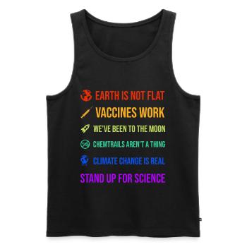 Science - Men's Premium Organic Tank Top - black - Front - Michal (187cm)