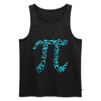Pi - Männer Premium Bio Tank Top - Schwarz - Vorne - AI Model Male 178 light (178cm)