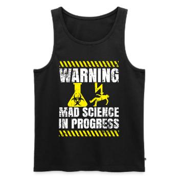 Science drôle - Débardeur bio Premium Homme - noir - Devant - Michal (187cm)