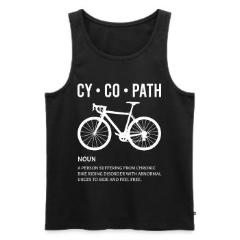 Cycopath Fahrrad lustig Definitoion - Männer Premium Bio Tank Top - Schwarz - Vorne - AI Model Male 178 light (178cm)
