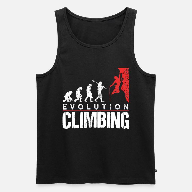 Climbing evolution - Men's Premium Organic Tank Top - black