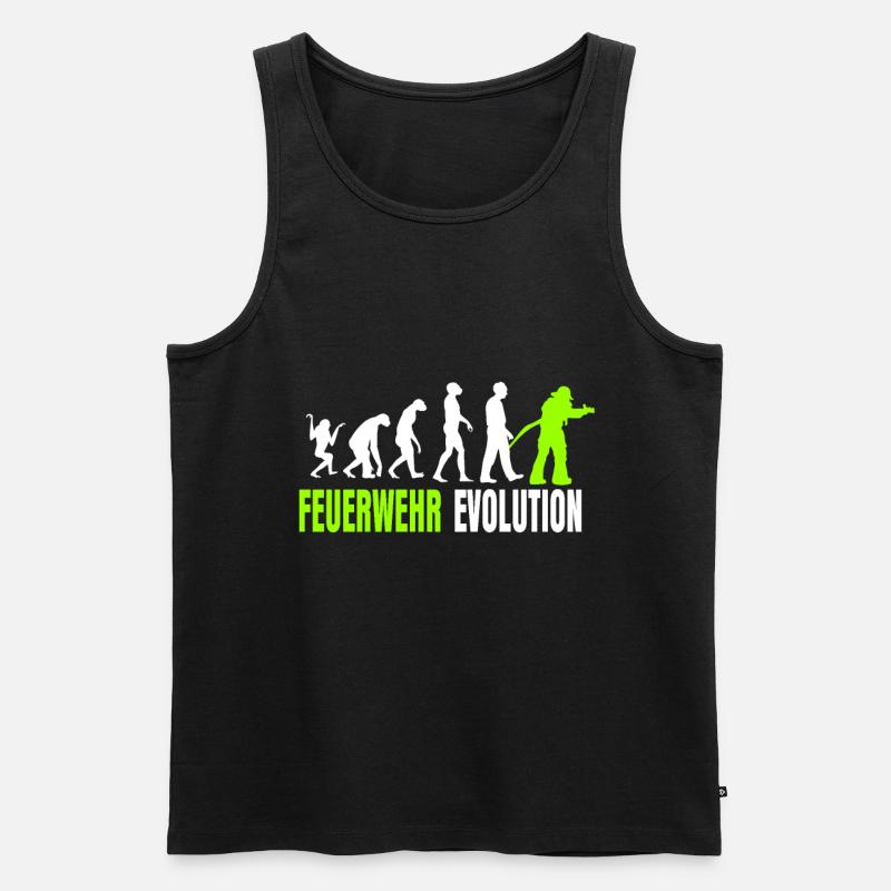 Feuerwehr Evolution. - Männer Premium Bio Tank Top - Schwarz
