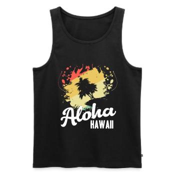 hawaii - Männer Premium Bio Tank Top - Schwarz - Vorne - Michal (187cm)