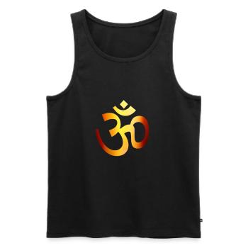 Buddha Om Zen Buddhismus buddhistisches Zeichen - Männer Premium Bio Tank Top - Schwarz - Vorne - AI Model Male 178 light (178cm)