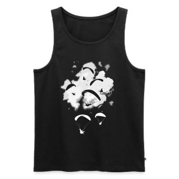 paraglider - Thermal Hunter - Men's Premium Organic Tank Top - black - Front - AI Model Male 178 light (178cm)