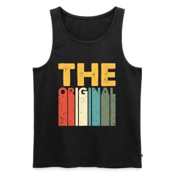 The Original The Remix Partner partner look - Men's Premium Organic Tank Top - black - Front - AI Model Male 178 light (178cm)