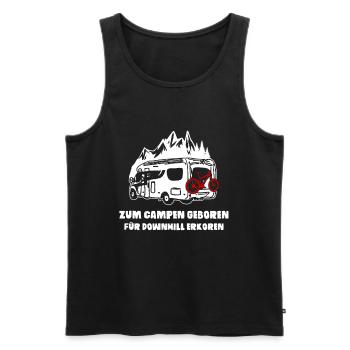 Camping Camper Downhill MTB Mountain Bike - Men's Premium Organic Tank Top - black - Front - Michal (187cm)