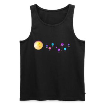 Sonnensystem Planeten - Männer Premium Bio Tank Top - Schwarz - Vorne - AI Model Male 178 light (178cm)