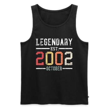 18th Birthday Legendary Established October 2002 - Men's Premium Organic Tank Top - black - Front - Michal (187cm)