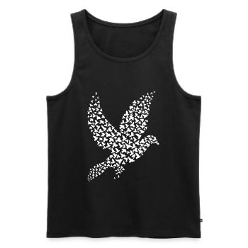 Peace dove world peace - Men's Premium Organic Tank Top - black - Front - AI Model Male 178 light (178cm)
