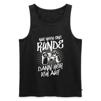 Nur noch eine Runde dann hör ich auf Gamer - Männer Premium Bio Tank Top - Schwarz - Vorne - AI Model Male 178 light (178cm)