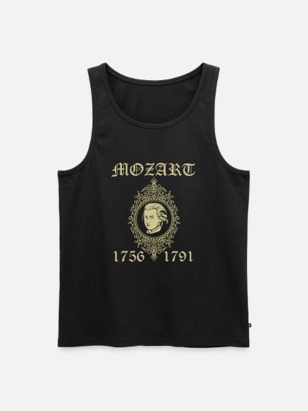 Wolfgang Amadeus Mozart Geschenk - Männer Premium Bio Tank Top - Schwarz