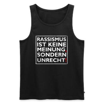 Anti Rassismus - Männer Premium Bio Tank Top - Schwarz - Vorne - Michal (187cm)