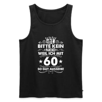 Witziges 60. Geburtstag Männer Frauen 60 Jährige - Männer Premium Bio Tank Top - Schwarz - Vorne - Michal (187cm)