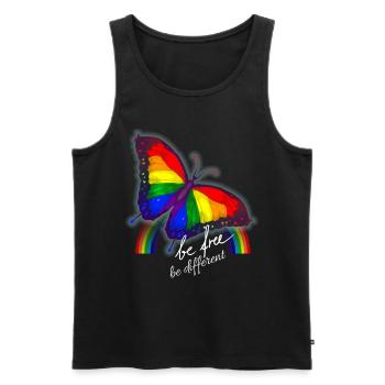 Gay Pride LGBT - Männer Premium Bio Tank Top - Schwarz - Vorne - AI Model Male 178 light (178cm)