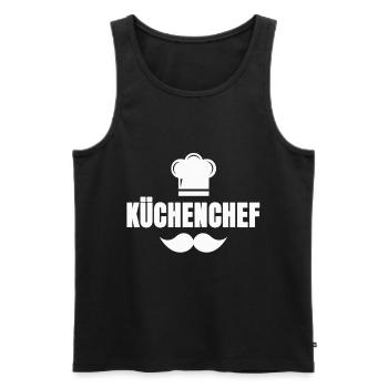 Küchenchef - Männer Premium Bio Tank Top - Schwarz - Vorne - Michal (187cm)