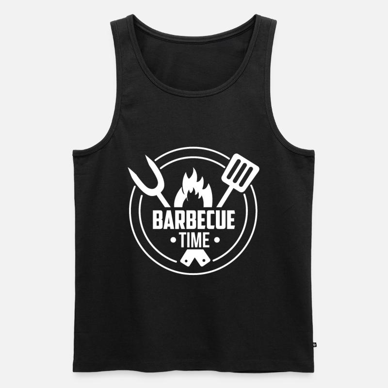 BBQ Time - Männer Premium Bio Tank Top - Schwarz