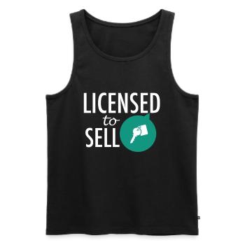 Makler Immobilienmakler Verkäufer Geschenk - Männer Premium Bio Tank Top - Schwarz - Vorne - AI Model Male 178 light (178cm)