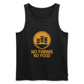 No Farms No Food Farmers Local Food Support - Men's Premium Organic Tank Top - black - Front - Michal (187cm)