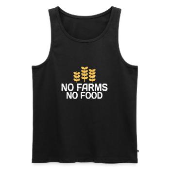 No Farms No Food Farmers Local Food Support - Men's Premium Organic Tank Top - black - Front - Michal (187cm)