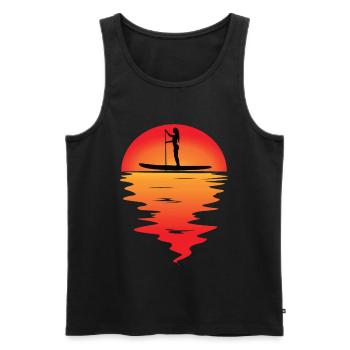 SUP Stand Up Paddle Board Standup Paddeling - Débardeur bio Premium Homme - noir - Devant - Michal (187cm)