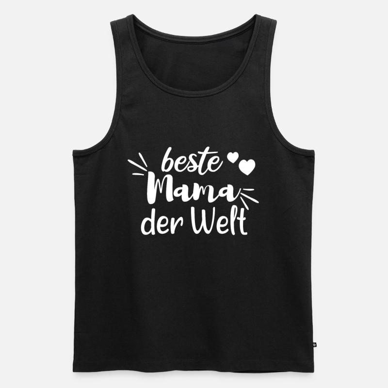 beste Mama - Männer Premium Bio Tank Top - Schwarz