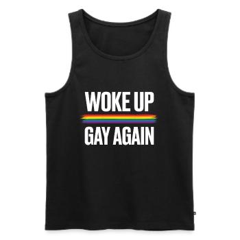 Schwul Gay Queer Homosexuell Bisexuell LGBTQ - Männer Premium Bio Tank Top - Schwarz - Vorne - Michal (187cm)