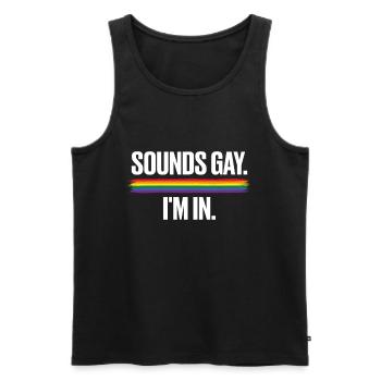 Schwul Gay Queer Homosexuell Bisexuell LGBTQ - Männer Premium Bio Tank Top - Schwarz - Vorne - AI Model Male 178 light (178cm)