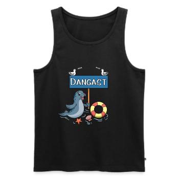 Moin Moin - Nordseebad Dangast - Männer Premium Bio Tank Top - Schwarz - Vorne - AI Model Male 178 light (178cm)