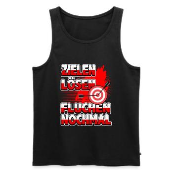Bogenschießen Pfeil Bogen Bogensport Spruch - Männer Premium Bio Tank Top - Schwarz - Vorne - Michal (187cm)