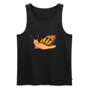 Comic Agate Snails - Snails - Men's Premium Organic Tank Top - black - Front - AI Model Male 178 light (178cm)