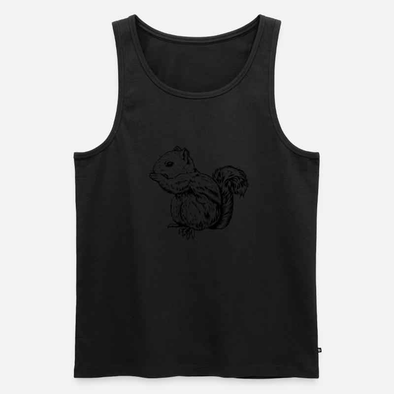 Dessin d’un écureuil rayé - Débardeur bio Premium Homme - undefined