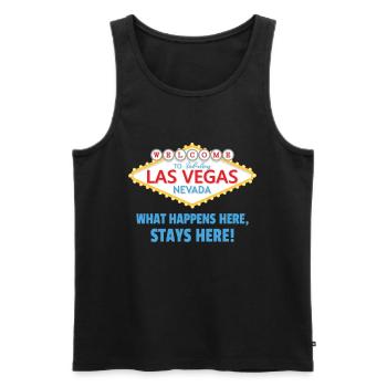 Bienvenue à Las Vegas Bouclier Nevada - Débardeur bio Premium Homme - noir - Devant - Michal (187cm)