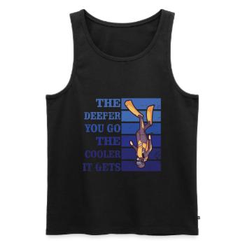 Funny Scuba Diving Under Water Dive Diver Ocean - Men's Premium Organic Tank Top - black - Front - AI Model Male 178 light (178cm)