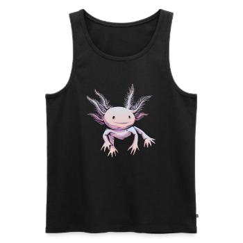 Axolotl Pet Lovers Gift - Men's Premium Organic Tank Top - black - Front - AI Model Male 178 light (178cm)