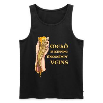 Mead is running through my veins - Met - Men's Premium Organic Tank Top - black - Front - AI Model Male 178 light (178cm)