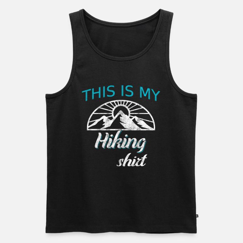 Wandershirt - Männer Premium Bio Tank Top - Schwarz