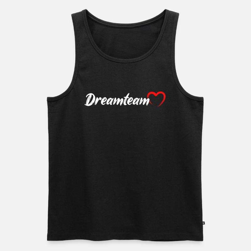 Dreamteam Traumpaar - Männer Premium Bio Tank Top - Schwarz