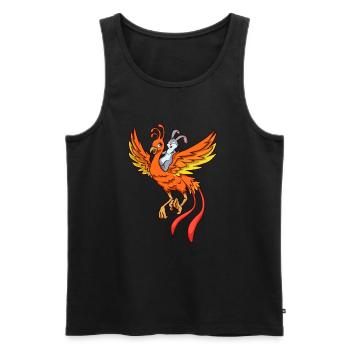 Hase reitet auf Phoenix - Männer Premium Bio Tank Top - Schwarz - Vorne - Michal (187cm)