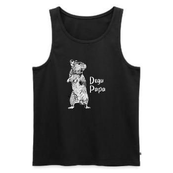 Rodent lovers - Degu Papa - Men's Premium Organic Tank Top - black - Front - AI Model Male 178 light (178cm)